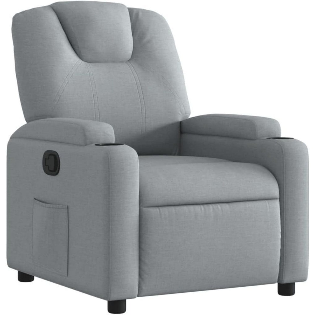 Fauteuil de Relaxation Inclinable en Polyester de Couleur Gris
