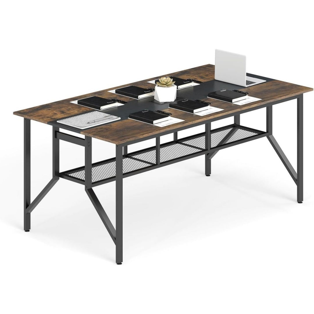 Table – Metal, Noir, 180 x 96 cm