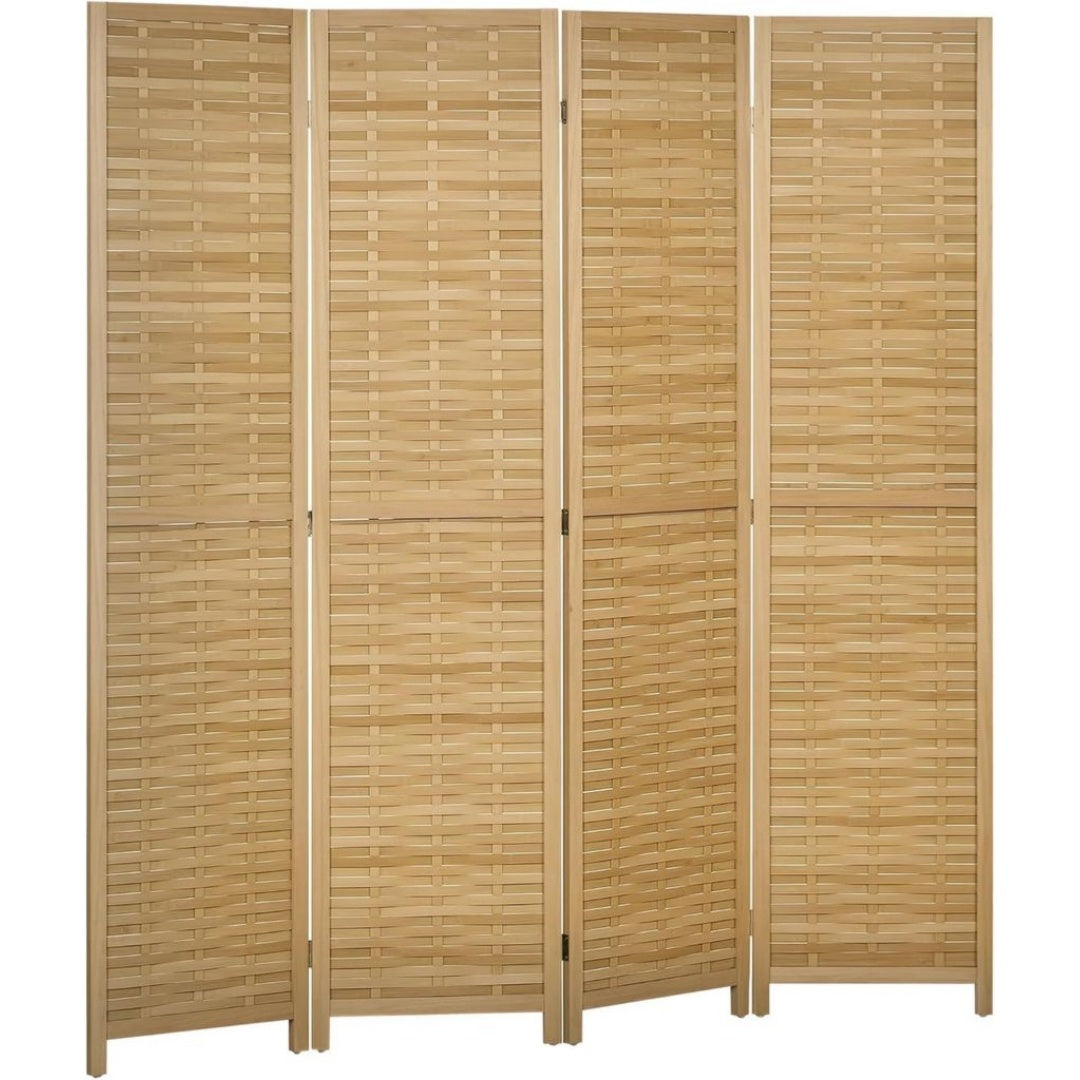 Paravent / Separateur de Piece en Bambou, Finition Naturel