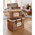 Tableau / Toile Decorative en Cuir de Couleur Marron