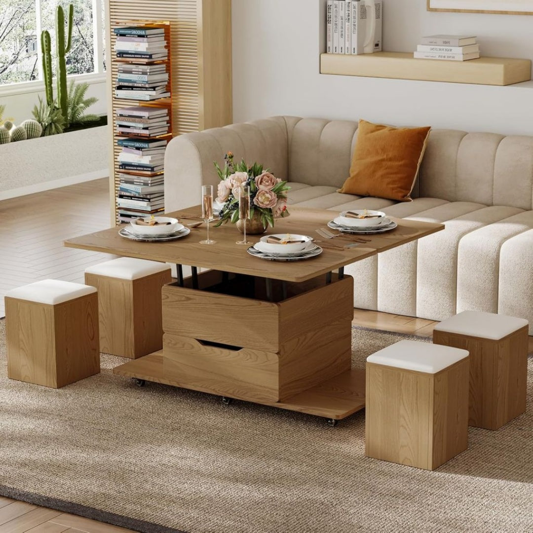 Table Basse a Plateau Relevable, Dimensions 50 x 100 x 64 cm