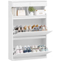 etagere – Panneau de Particules, Blanc, 24 x 80 x 124,5 cm