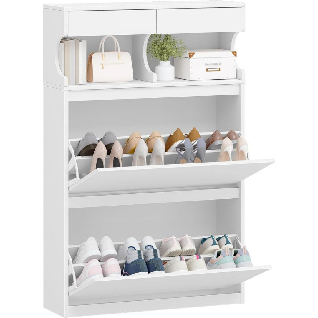 etagere – Panneau de Particules, Blanc, 24 x 80 x 124,5 cm