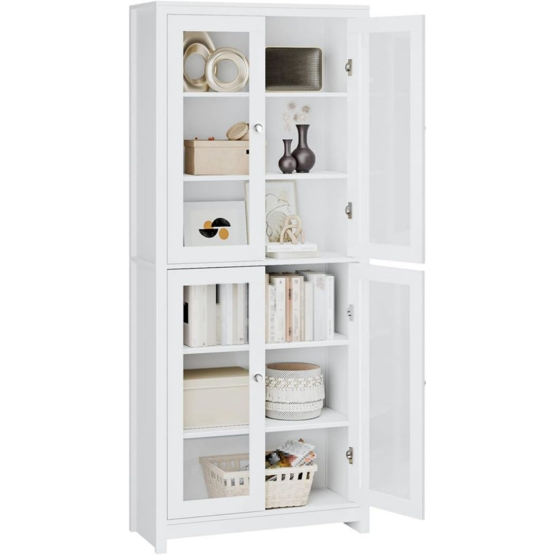Bibliotheque 80 x 40 x 180 cm, Verre Blanc
