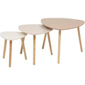 Ces trois tables gigognes s'emboltent entierement les unes sous les autres – Canape
