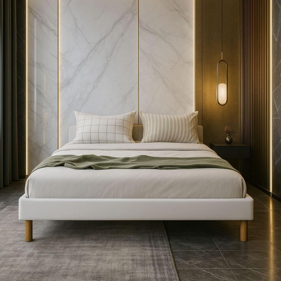 Lit simple solide en bois – Lit