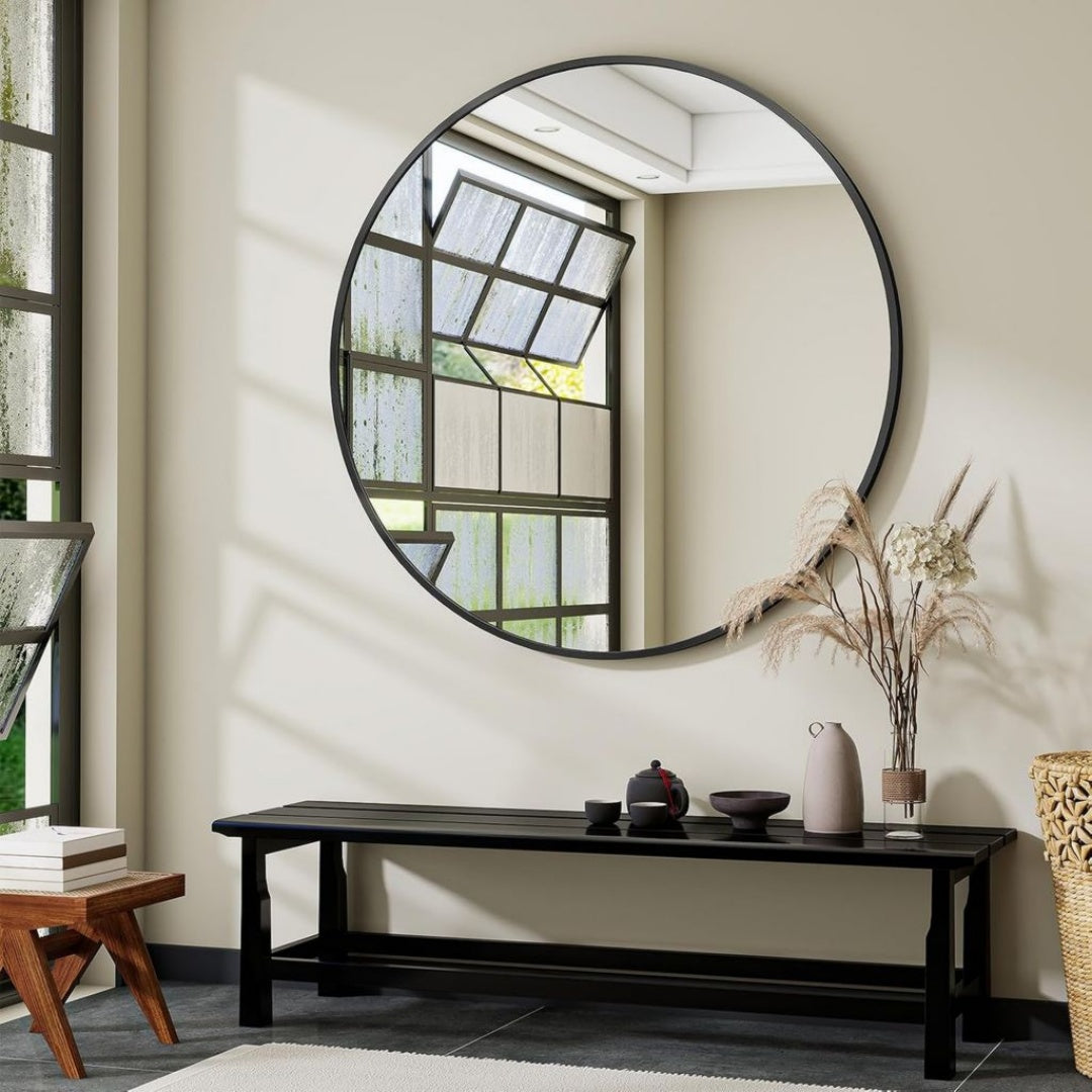 Miroir en Panneau de Particules, Finition Noir